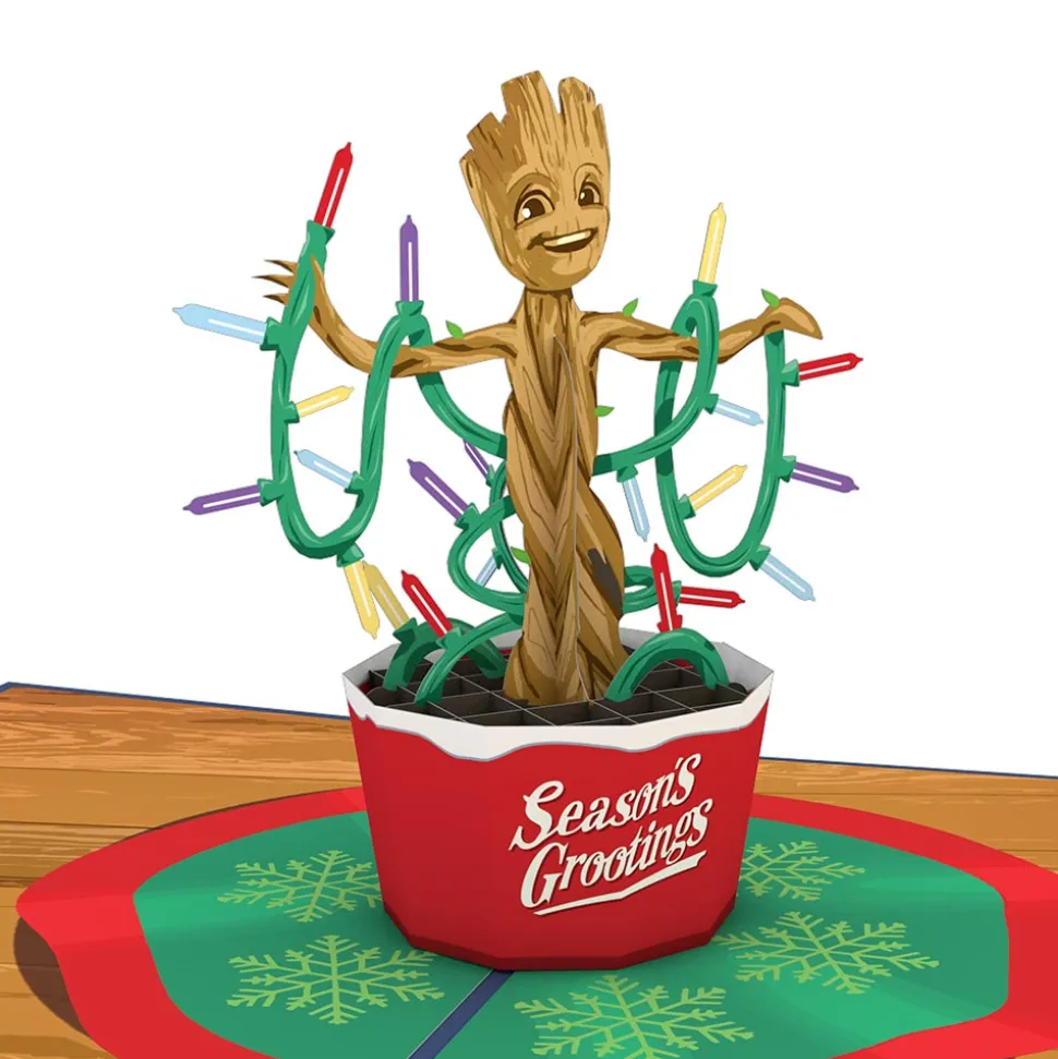 Lovepop Greeting Cards|Christmas 12/25|Marvel Season's Grootings Pop-Up Card