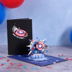 Kids Lovepop Greeting Cards|Birthday|Marvel's Avengers Captain America Birthday Pop-Up Card