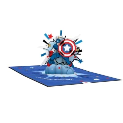 Kids Lovepop Greeting Cards|Birthday|Marvel's Avengers Captain America Birthday Pop-Up Card