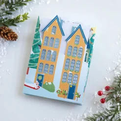 Lovepop Christmas 12/25|Merry Christmas Village Loooooong Card™ (Expands to 2 feet)