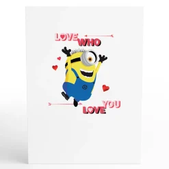 Kids Lovepop Valentine'S Day 2/14|Kids|Minions Eye Love You Pop-Up Card