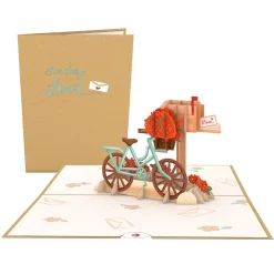 Women Lovepop Greeting Cards|International Women'S Day 3/8|Mother's Day Bicycle Pop-Up Card