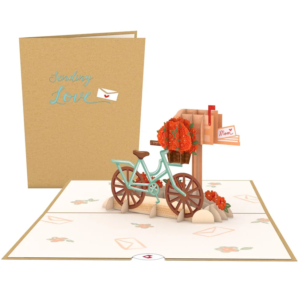Women Lovepop Greeting Cards|International Women'S Day 3/8|Mother's Day Bicycle Pop-Up Card