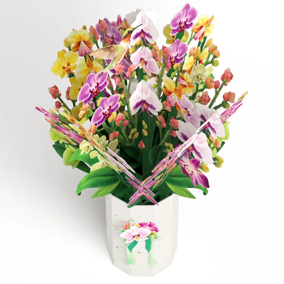 Lovepop Pop-Up Bouquets|Card & Gift Bundles|Mother's Day Orchid Pop-Up Card & Bouquet Bundle