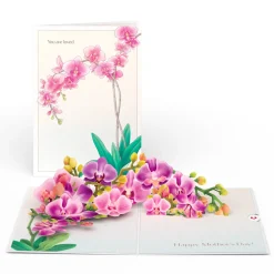 Lovepop Pop-Up Bouquets|Card & Gift Bundles|Mother's Day Orchid Pop-Up Card & Bouquet Bundle