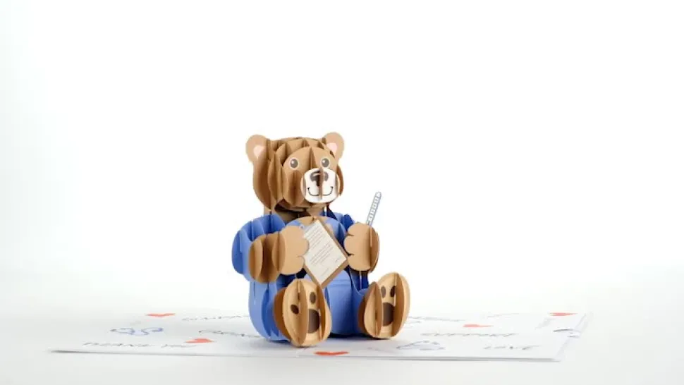 Lovepop Thank You|Nurse Bear Pop-Up Card