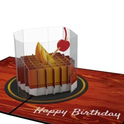 Lovepop Birthday|Old Fashioned Birthday Pop-Up Card and Sentiment Set for Any Man