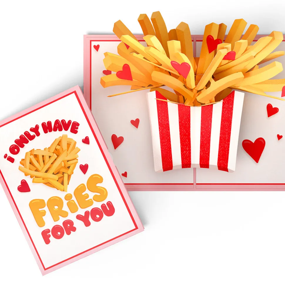 Kids Lovepop Greeting Cards|Valentine'S Day 2/14|Only Have Fries for You Pop-Up Card