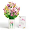 Lovepop Pop-Up Bouquets|Mom|Orchid Birthday Bouquet and Sentiment Set for Mom