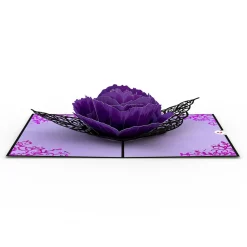 Lovepop Greeting Cards|Halloween 10/31|Ornate Purple Rose Bloom Pop-Up Card