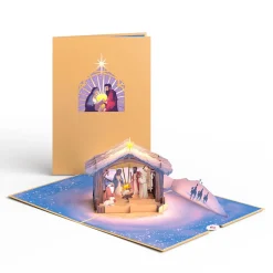 Lovepop Greeting Cards|Religious|Painted Nativity Pop-Up Card