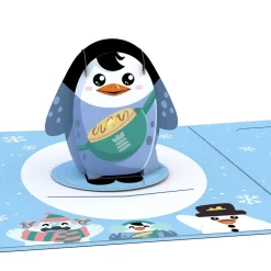 Kids Lovepop Christmas 12/25|Kids|Pancake the Penguin Card with Pop-Up Gift