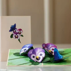 Lovepop Greeting Cards|Birthday|Pansies Pop-Up Card
