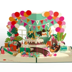 Lovepop Birthday|Party Cats Birthday Pop-Up Card and Sentiment Set for Grandma