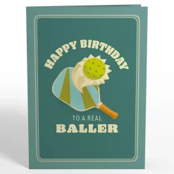 Lovepop Greeting Cards|Birthday|Pickleball Birthday Baller Pop-Up Card