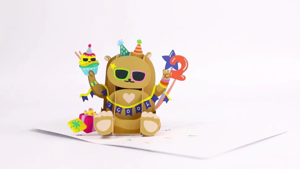 Kids Lovepop Kids|Playpop Card™: 2nd Birthday Bear