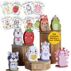 Kids Lovepop Valentine'S Day 2/14|Kids|Playpop Explorers™: Assorted Valentine's for Kids 8-Pack