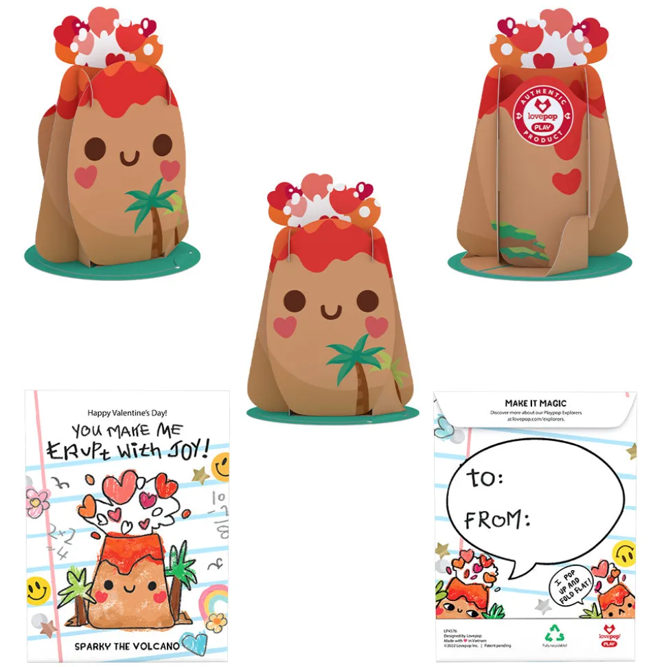 Kids Lovepop Valentine'S Day 2/14|Kids|Playpop Explorers™: Assorted Valentine's for Kids 8-Pack