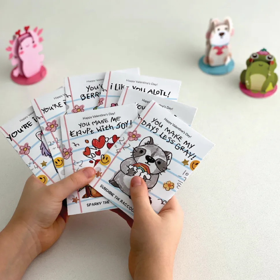 Kids Lovepop Valentine'S Day 2/14|Kids|Playpop Explorers™: Assorted Valentine's for Kids 8-Pack