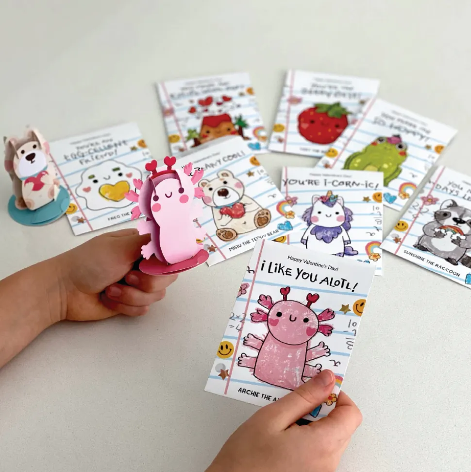 Kids Lovepop Valentine'S Day 2/14|Kids|Playpop Explorers™: Assorted Valentine's for Kids 8-Pack