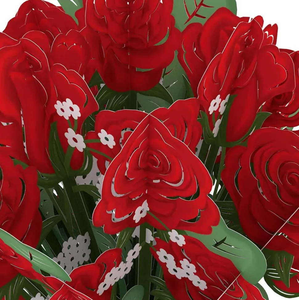 Lovepop Pop-Up Bouquets|Card & Gift Bundles|Red Rose Valentine’s Day Bundle