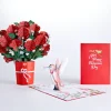 Lovepop Pop-Up Bouquets|Card & Gift Bundles|Red Rose Valentine’s Day Hummingbird Bundle