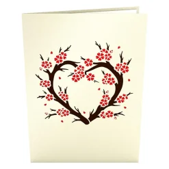 Lovepop Greeting Cards|Anniversary|Red Sakura Tree Pop-Up Card