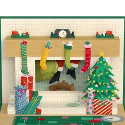 Lovepop Greeting Cards|Christmas 12/25|Santa Down the Chimney Christmas Pop-Up Card