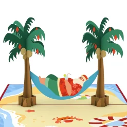 Lovepop Greeting Cards|Christmas 12/25|Santa Hammock Pop-Up Card