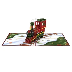 Lovepop Greeting Cards|Christmas 12/25|Santa Train Pop-Up Card