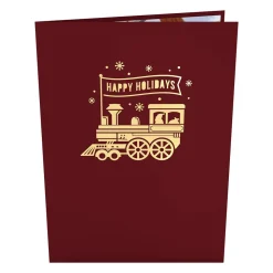 Lovepop Greeting Cards|Christmas 12/25|Santa Train Pop-Up Card
