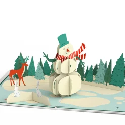 Lovepop Greeting Cards|Christmas 12/25|Season's Greetings Snowman Pop-Up Card