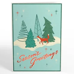 Lovepop Greeting Cards|Christmas 12/25|Season's Greetings Snowman Pop-Up Card