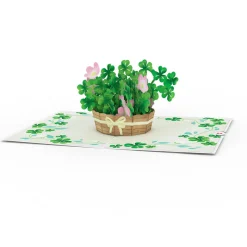 Lovepop Greeting Cards|St. Patrick'S Day 3/17|Shamrock Basket St. Patrick's Day Pop-Up Card