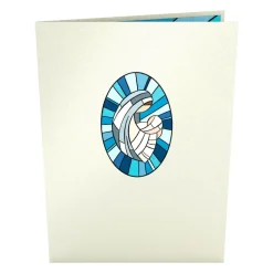 Lovepop Greeting Cards|Religious|Stained Glass Nativity Window Pop-Up Card