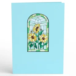 Lovepop Just Because|Stained Glass Sunflowers Pop-Up Card
