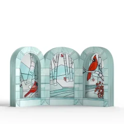 Lovepop Decor|Christmas 12/25|Stained Glass Winter Cardinal Pop-Up Gift