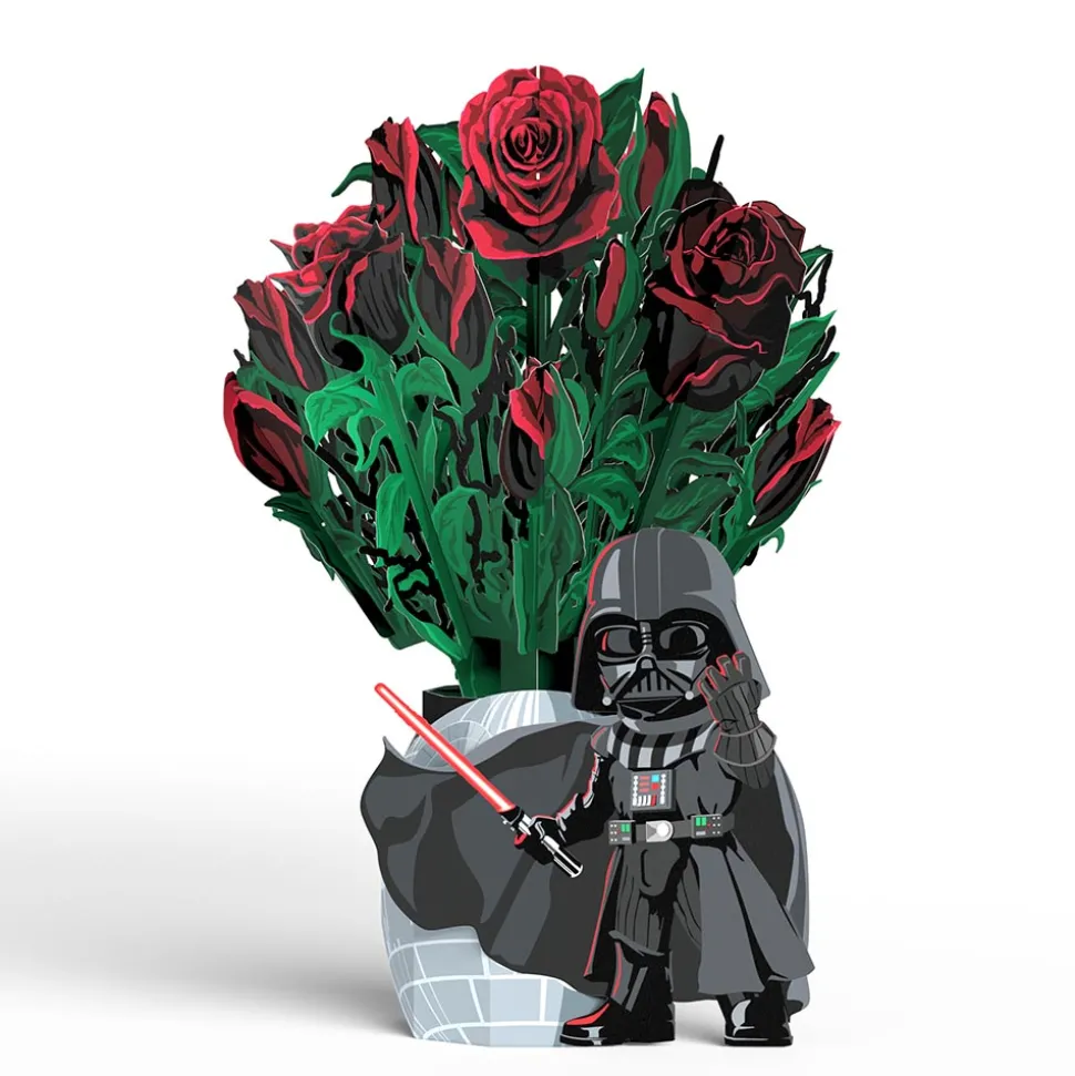 Lovepop Pop-Up Bouquets|Card & Gift Bundles|Star Wars™ Darth Vader™ Birthday Pop-Up Card & Flower Buds Bouquet Bundle