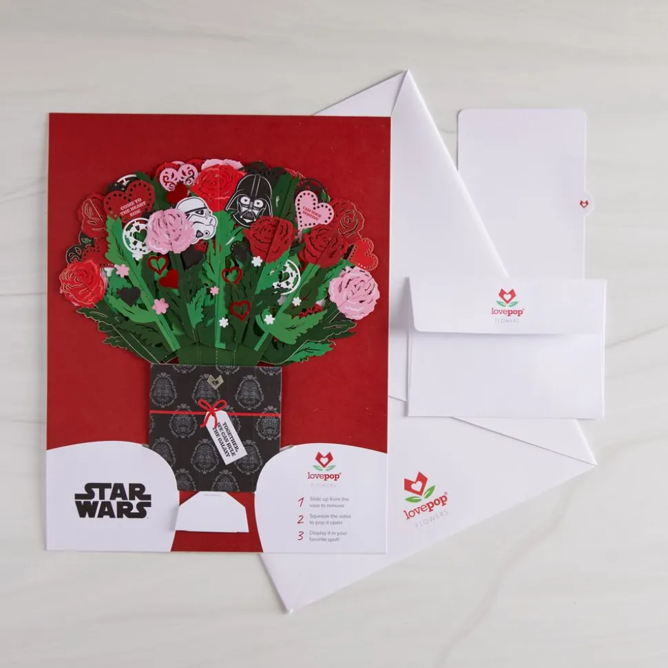 Lovepop Pop-Up Bouquets|Anniversary|Star Wars™ Darth Vader™ Galactic Love Bouquet