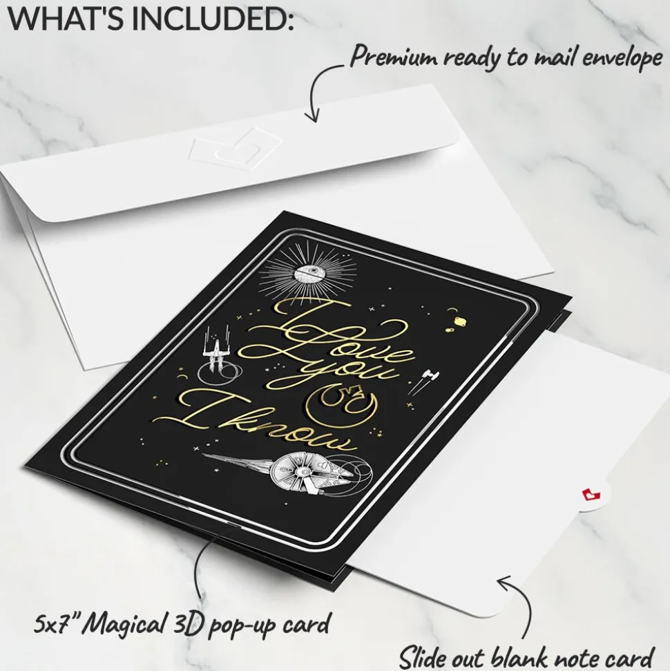 Lovepop Greeting Cards|Valentine'S Day 2/14|Star Wars™ Han Solo & Leia Love Pop-Up Card