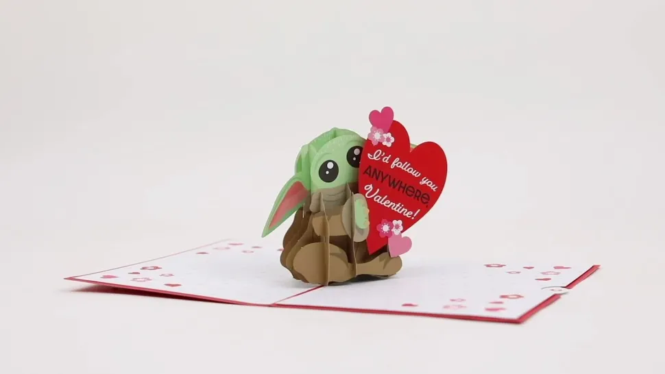 Kids Lovepop Greeting Cards|Valentine'S Day 2/14|Star Wars™ The Mandalorian™ Grogu™ Love Pop-Up Card