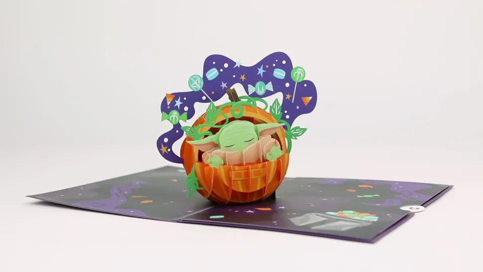 Kids Lovepop Halloween 10/31|Kids|Star Wars™ The Mandalorian™ Grogu™ Candy is the Way Pop-Up Card