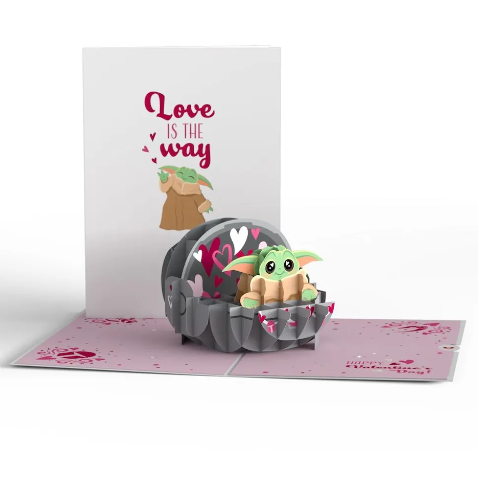 Lovepop Valentine'S Day 2/14|Star Wars|Star Wars™ The Mandalorian™ Grogu™ Love is the Way Pop-Up Card