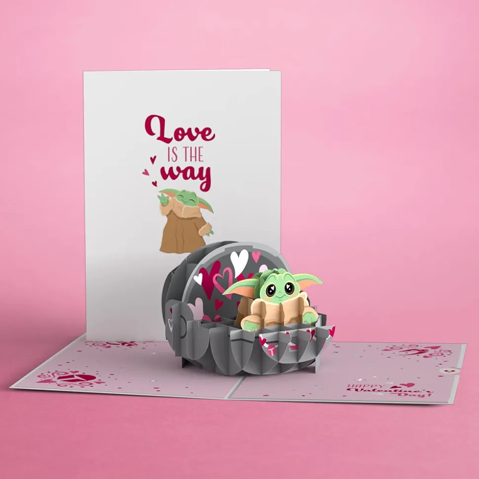 Lovepop Valentine'S Day 2/14|Star Wars|Star Wars™ The Mandalorian™ Grogu™ Love is the Way Pop-Up Card