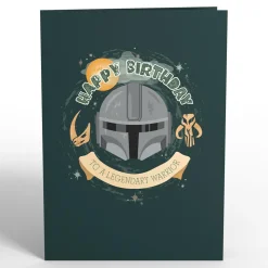 Lovepop Birthday|Star Wars|Star Wars™ The Mandalorian™ Legendary Warrior Birthday Pop-Up Card