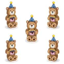 Kids Lovepop Pop-Up Stickers|Kids|Stickerpop™: Birthday Bear (5-Pack)
