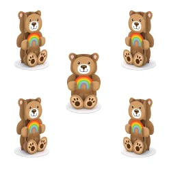 Kids Lovepop Pop-Up Stickers|Kids|Stickerpop™: Rainbow Bear (5-Pack)