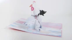 Lovepop Baby|Congratulations|Stork Baby Pink Pop-Up Card