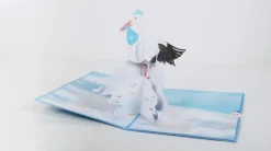 Lovepop Baby|Congratulations|Stork Blue Pop-Up Card