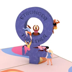 Women Lovepop Greeting Cards|International Women'S Day 3/8|Stronger Together Pop-Up Card